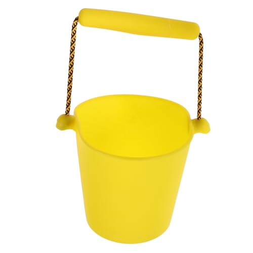 SOPOTUTU Silikon Strandeimer Set für Faltbarer und Tragbarer Sandspielzeug Eimer für Strand Pool Bad und Outdoor Spiel mit Sandförmchen von SOPOTUTU