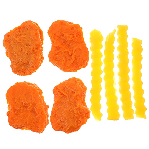 SOPOTUTU Simulierte Hühnernuggets Deko Teilig aus PVC Realistische Fast Food Requisiten Kleine Modelle für Restaurant Schaufenster und Fotografie Zubehör von SOPOTUTU