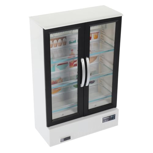 SOPOTUTU Simulierter Kühlschrank Puppenmöbel Babypuppenspielzeug Mini Kühlschrank Mini Kühlschrank Miniatur Hauszubehör Kühlschrank Puppenhaus Miniatur Kühlschrank Weiße Abs von SOPOTUTU