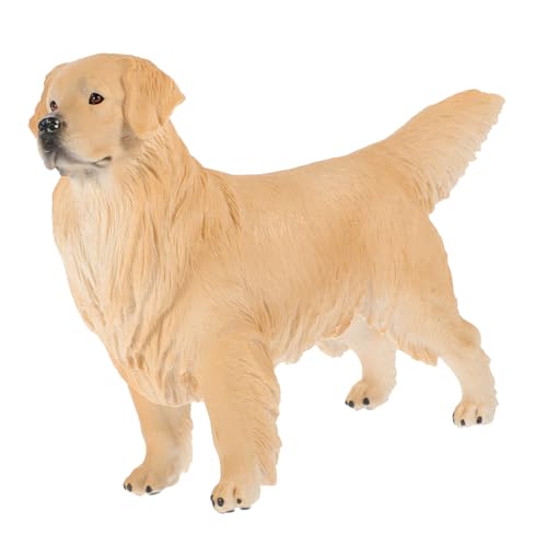 SOPOTUTU Simuliertes Golden Retriever Hundemodell Kleinkind Tiere Für Hundespielzeug Süß Deko Hund Hund Spielzeughundemodell Hund Deko Golden Retriever-Figur Plastik Beige von SOPOTUTU