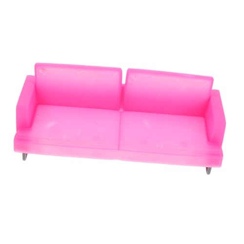 SOPOTUTU Sofastuhl für Prinzessinnenpuppe puppenhaus Einrichtung puppenmöbel Set Sofa Sofa rosa Miniatursofa Miniatur-Hausmöbel Puppenhaus-Miniaturen Plastik Rosy von SOPOTUTU