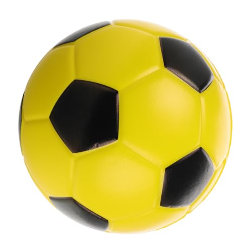 SOPOTUTU Soft Indoor Fußball für Leichter Ruhiger Schaumstoffball für Drinnen Sportspielzeug für Kleinkinder Fördert Motorik und Koordination Gelb von SOPOTUTU