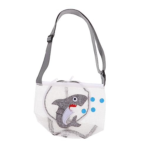 SOPOTUTU Spielzeugtasche für den Strand Kind im Freien groß Taschen Handtasche Strandtasche Mesh-Strand-Muscheltasche Reißverschluss-Muschel-Mesh-Tasche PVC Grey SOPOTUTU Spielzeugtasche für den Strand Kind im Freien groß Taschen Handtasche Strandtasche Mesh-Strand-Muscheltasche Reißverschluss-Muschel-Mesh-Tasche PVC Grey von SOPOTUTU