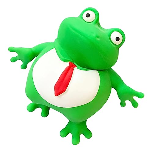 SOPOTUTU Stretchy Frosch zum Stressabbau Cartoon Squeeze Toy aus Sicherem Material Elastisches Finger für Sensorische Entspannung und Handkrafttraining Mittelgroß von SOPOTUTU