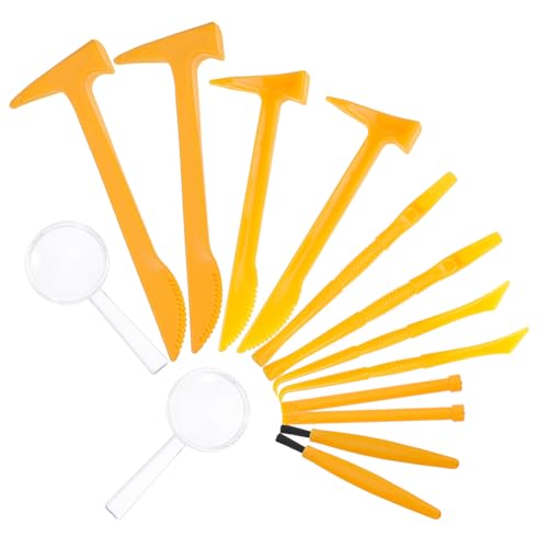 SOPOTUTU Teiliges Ausgrabungsset mit Werkzeugen und Lupe DIY Fossilien Grabungsset für Jungen und Mädchen Pädagogisches Forscher Kreativität und Feinmotorik von SOPOTUTU