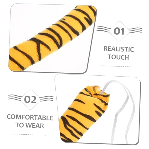 SOPOTUTU Tiger Kostüm Zubehör für Weicher Langlebiger Plüsch Realistisches Animal Cosplay Accessoire für Halloween Themenpartys und Bühnenauftritte Teiliges von SOPOTUTU