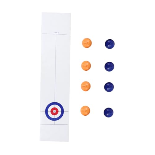 SOPOTUTU Tisch Curling Spiel für Erwachsene Kompakt Tragbar Edukatives Freizeitspielzeug Geeignet für Zuhause Schule Party Inklusive Curling bälle Familienspiel von SOPOTUTU