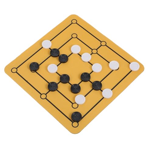 SOPOTUTU Tragbares Nine Mens Morris Brettspiel Kompaktes Lustiges Familienspiel für Unterwegs Traditionelles Gesellschaftsspiel Eltern Junge Mädchen Bindung und Familienzusammenhalt von SOPOTUTU