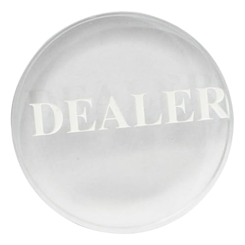 SOPOTUTU Transparenter Poker Dealer Button aus Kristall Verschleißfest Kompakt für Holdem und Pokerturniere Praktisches Zubehör für Heim und Clubspiele von SOPOTUTU