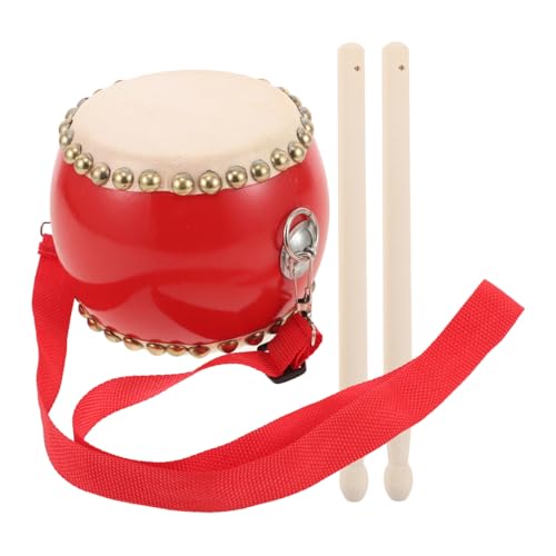 SOPOTUTU Trommel Set Tragbare Percussion Instrument mit Schlägeln und Tragegurt Buntes Lernspielzeug für Kleinkinder zur Musikalischen Früherziehung von SOPOTUTU