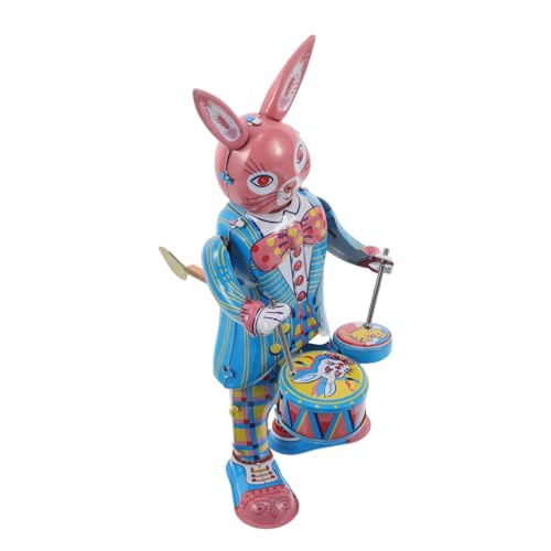SOPOTUTU Trommelroboter Interessantes Uhrwerk Schlagzeuger Aufziehen Lustiger Aufziehkaninchen-Schlagzeuger Retro- Kaninchen-kinderspielzeug Laufendes Eisen SOPOTUTU Trommelroboter Interessantes Uhrwerk Schlagzeuger Aufziehen Lustiger Aufziehkaninchen-Schlagzeuger Retro- Kaninchen-kinderspielzeug Laufendes Eisen von SOPOTUTU