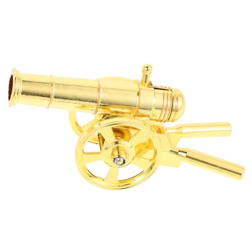SOPOTUTU Vintage Metall Kanonen Modell Ornament Fein Verarbeitetes Mini Kanonen Sammlerstück Dekoratives für Schreibtisch Regal und Historische Dioramen von SOPOTUTU