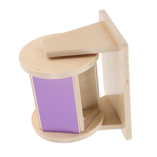 SOPOTUTU Vorschulspielzeug Textiltrommelspielzeug Für Farblernspielzeug Für Montessori-spinntrommel Farberkennungsspielzeug Spinning Toy Kindertrommel Holz von SOPOTUTU