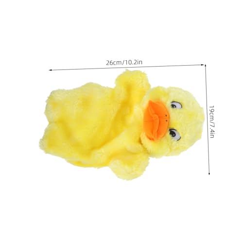 SOPOTUTU Weiche Plüsch Handpuppe Gelbe Ente für Rollenspiel Geschichtenerzählen Kindergarten Eltern Junge Mädchen Interaktion von SOPOTUTU
