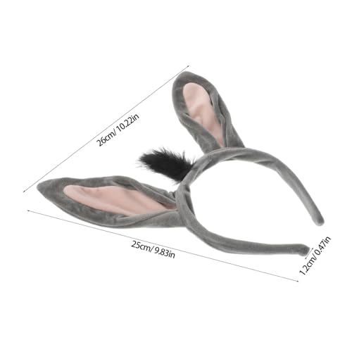 SOPOTUTU Weiches Plüsch Stirnband mit Donkey Ears Elastisch und Bequem Tierohren Haaraccessoire für Frauen für Cosplay Partys und Kostüm Events Wiederverwendbar und Vielseitig Einsetzbar von SOPOTUTU