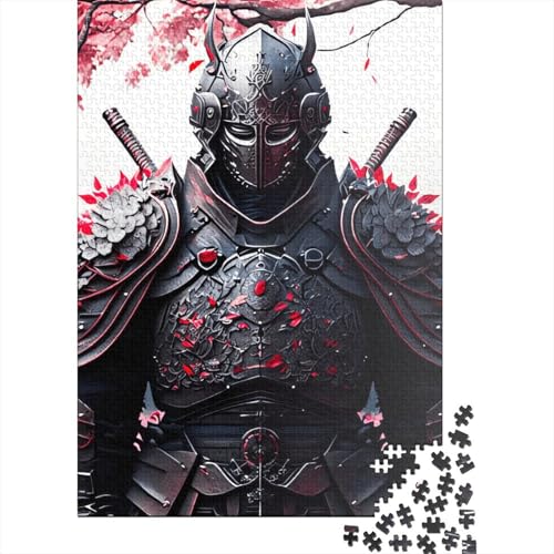 1000-teiliges Puzzle, Japanisches Samurai-Puzzle für Holzpuzzle, Lernspiele für Erwachsene und 1000 Teile (75 x 50 cm) von SOQWBYG
