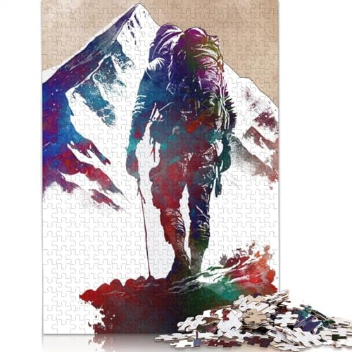 1000-teiliges Puzzle, Klettersport, Kunst-Puzzle für Holzpuzzle, Lernspiele für Erwachsene und 1000 Teile (75 x 50 cm) von SOQWBYG