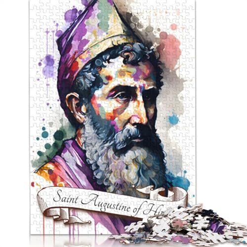 1000-teiliges Puzzle für Erwachsene „Der Heilige Augustinus von Nilpferd“, Dekompressionsspiel, Spielzeug-Puzzle, Geburtstagsgeschenke, 1000 Teile (75 x 50 cm) von SOQWBYG