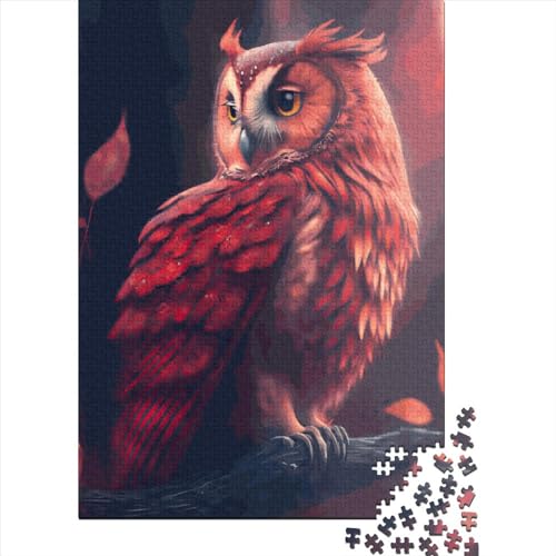 1500-teiliges Eulen-Tierpuzzle für Erwachsene, Holzpuzzle für die ganze Familie, Stressabbau-Puzzle für Erwachsene ab 18 Jahren, 1500 Teile (85 x 57 cm) von SOQWBYG