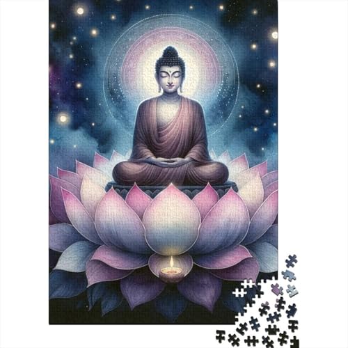 1500-teiliges Puzzle, Buddha-Statue, Puzzle für Holzpuzzle, Lernspiele für Erwachsene und 1500 Teile (85 x 57 cm) von SOQWBYG
