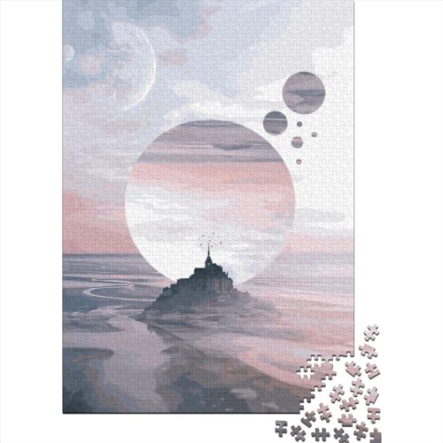 1500-teiliges Puzzle, Himmelsreflexions-Puzzle für Holzpuzzle, Lernspiele für Erwachsene und 1500 Teile (85 x 57 cm) von SOQWBYG