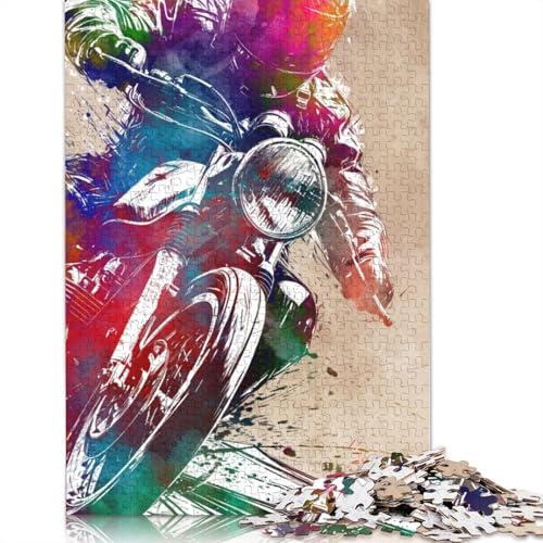 1500-teiliges Puzzle, Motorsport-Kunst, 6 Puzzles für Holzpuzzle, Lernspiele für Erwachsene und 1500 Teile (85 x 57 cm) von SOQWBYG