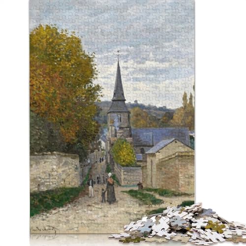1500-teiliges Puzzle „Straße in Sainte Adresse“ für Erwachsene, Holzpuzzle, Familienpuzzlespiel, Stressabbau-Puzzle für Erwachsene ab 18 Jahren, 1500 Teile (85 x 57 cm) von SOQWBYG