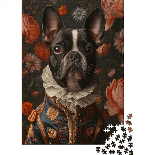 1500-teiliges Puzzle für Erwachsene, Gentleman-Hund, Puzzle zum Selbermachen, Holzpuzzle, Spielzeug, Heimdekoration, 1500 Teile (85 x 57 cm) von SOQWBYG