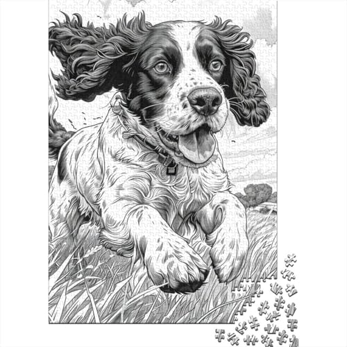 1500-teiliges Puzzle für Erwachsene, Springer Spaniel, Puzzle, Gehirntraining, Herausforderung, Puzzlespiel, Geschenk für 1500 Teile (85 x 57 cm) von SOQWBYG