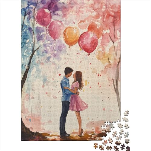 520-teiliges Puzzle für Erwachsene, Happy Lovers-Puzzles, schwieriges Puzzle, Lernspiele, Heimdekoration, 520 Teile (52 x 38 cm) von SOQWBYG