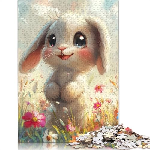 520-teiliges Puzzle für Erwachsene, süße Osterhasen-Puzzles, schwieriges Puzzle, Lernspiele, Heimdekoration, 520 Teile (52 x 38 cm) von SOQWBYG