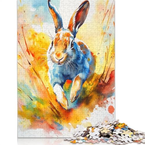 520-teiliges Puzzle für Erwachsene, süßes Osterhäschen-Puzzle, Dekompressionsspiel, Spielzeug-Puzzle, Geburtstagsgeschenke, 520 Teile (52 x 38 cm) von SOQWBYG