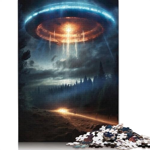 Alien Invasion Puzzle, 520 Teile, Holzpuzzle für Erwachsene und Wanddekoration zu Hause, 520 Teile (52 x 38 cm) von SOQWBYG