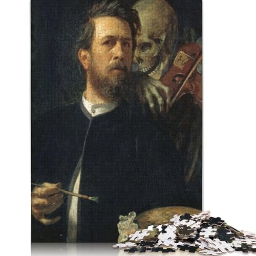 Arnold Boecklin Fiddle Puzzle für Erwachsene, 520 Teile, schwieriges Puzzle, unmögliches Puzzle für Kinder ab 18 Jahren, 520 Teile (52 x 38 cm) von SOQWBYG