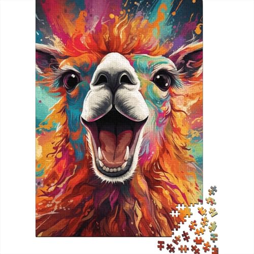 Art Alpaca 1500 Puzzleteile für Erwachsene, Puzzle-Sets für Familien, Lernspiel, Puzzles 1500 Teile (85 x 57 cm) von SOQWBYG