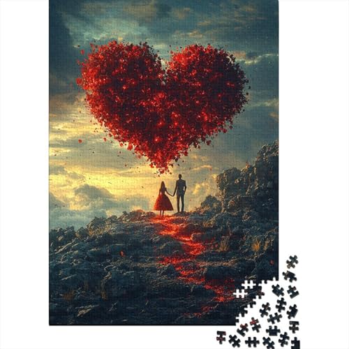 Art Happy Lovers Puzzles 1500 Teile Puzzle für Erwachsene Unmögliches Puzzle Holzspielzeug Puzzle Herausforderndes Spiel 1500 Teile (85 x 57 cm) von SOQWBYG