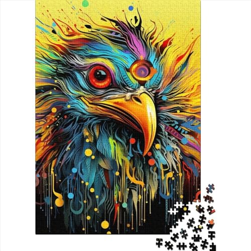 Art Papagei Tierpuzzle Familienspaß Papier Rechteckiges Puzzle für Kinder und Erwachsene ab 12 Jahren Geburtstagsgeschenk 38x26cm/1000 Teile von SOQWBYG