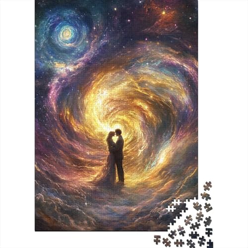 Art Star Couple Puzzles 1500 Teile Puzzle für Erwachsene Unmögliches Puzzle Holzspielzeug Puzzle Herausforderndes Spiel 1500 Teile (85 x 57 cm) von SOQWBYG