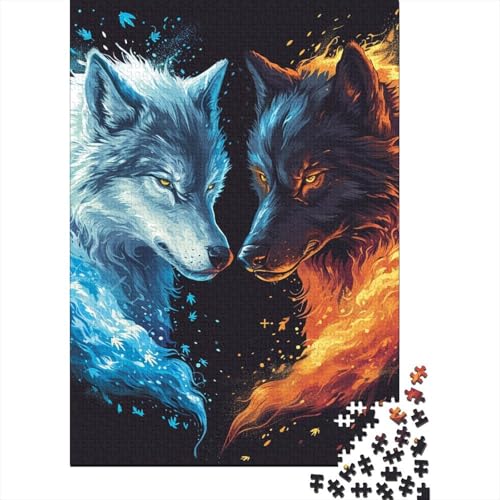 Art Wolf Puzzle Premium, 100% Recycling-Platte, 100% recycelte Pappe, Puzzle für Kinder und Erwachsene ab 12 Jahren, Ostergeschenk, 38 x 26 cm, 1000 Teile von SOQWBYG