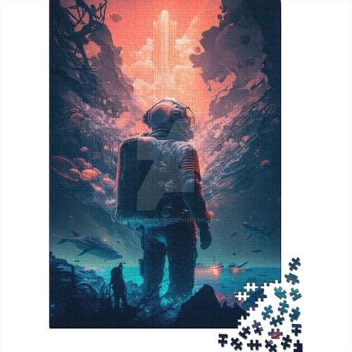 Astronauten-Erkundungs-Puzzle, 1000 Teile, Puzzle für Erwachsene, Puzzle-Sets für Familien, Lernspiel, 1000 Teile (75 x 50 cm) von SOQWBYG
