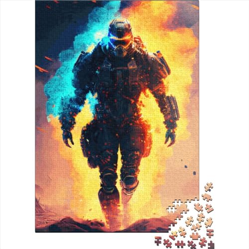 Bewaffnete Männer Puzzle Relax Challenge Spielzeug Papier Rechteckiges Puzzle für Erwachsene Kinder Vatertagsgeschenke 70x50cm/1000 Teile von SOQWBYG