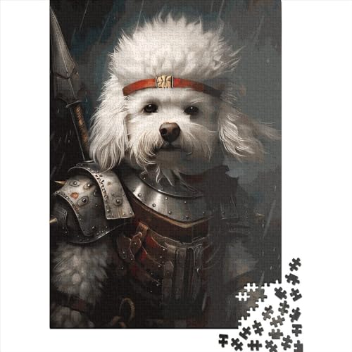 Bichon Frise Viking Puzzle Fun 100% recycelte Pappe Puzzle für Jungen oder Mädchen Kindertagsgeschenke 70x50cm/1000 Teile von SOQWBYG