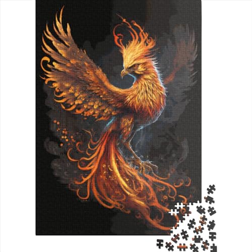 Black Phoenix Puzzle 520 Teile, Puzzlespiele für Erwachsene, Lernspielzeug, Puzzle für Weihnachten und Geburtstagsgeschenke, 520 Teile (52 x 38 cm) von SOQWBYG