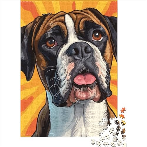 Boxer 1500 Puzzleteile für Erwachsene, Puzzle-Sets für die ganze Familie, Lernspiel, Puzzles 1500 Teile (85 x 57 cm) von SOQWBYG
