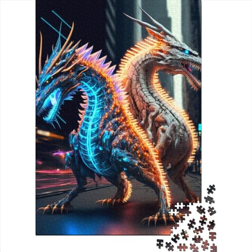 Brave Dragon Puzzle, Familienspaß, 100% recycelter Karton, Puzzle für Frauen und Männer, einzigartiges Geschenk, 70 x 50 cm/1000 Teile Brave Dragon Puzzle, Familienspaß, 100% recycelter Karton, Puzzle für Frauen und Männer, einzigartiges Geschenk, 70 x 50 cm/1000 Teile von SOQWBYG