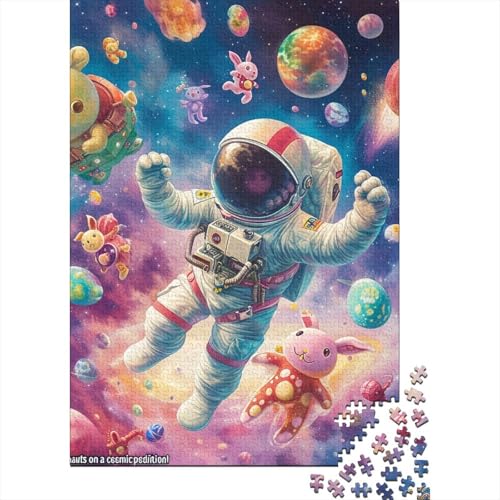 Cartoon-Astronauten-Puzzle, Lernspiele, Familienaktivitäten, Premium-Karton-Puzzle für Frauen und Männer, Ostergeschenk, 70 x 50 cm/1000 Teile Cartoon-Astronauten-Puzzle, Lernspiele, Familienaktivitäten, Premium-Karton-Puzzle für Frauen und Männer, Ostergeschenk, 70 x 50 cm/1000 Teile von SOQWBYG