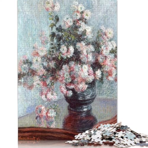 Chrysanthemums 1882 Puzzles 1000 Teile Puzzle für Erwachsene Unmögliches Puzzle Holzspielzeug Puzzle Herausforderndes Spiel 1000 Teile (75x50cm) von SOQWBYG