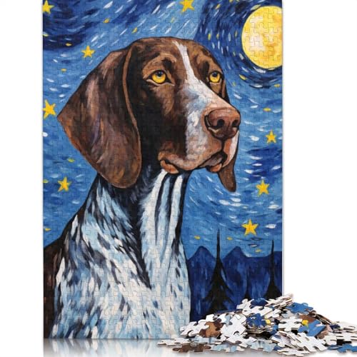 Deutscher Kurzhaar-Vorstehhund, 1000 Puzzleteile für Erwachsene, Puzzle-Sets für Familien, Lernspiel, Puzzle 1000 Teile (75 x 50 cm) von SOQWBYG