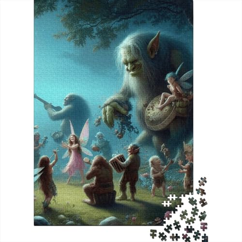 Enchanted Revelry Puzzlespaß aus hochwertigem Karton, Puzzle für Erwachsene und Teenager, Ostergeschenke, 70 x 50 cm, 1000 Teile von SOQWBYG