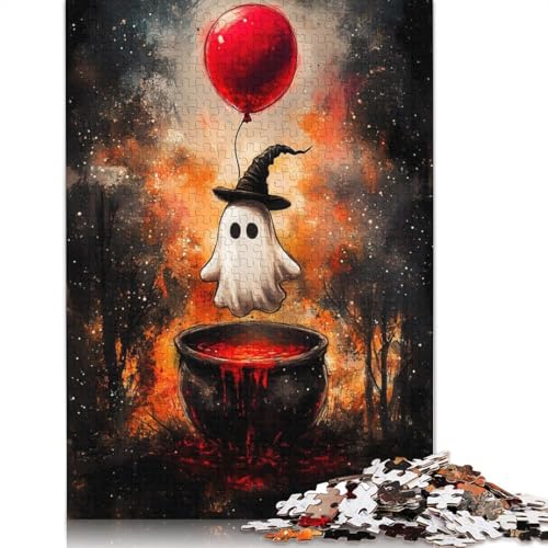 Geist mit Ballon und Kessel, 1000-teiliges Puzzle für Erwachsene, anspruchsvolles Puzzle, Geschenk für Freunde und Familie, 1000 Teile (75 x 50 cm) von SOQWBYG